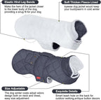 KYEESE Dog Coat Warm Pet Winter Puffer Coat with Leash Hole Soft Pet Sweater for Cold Weather Waterproof Dogs Jacket with Fleece Lined Thick Pets Clothes with Pocket Windproof Dog Coats for Small Dogs