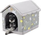 Jiupety Dog House Indoor, L Size Indoor Dog House for Medium Dog, Warm Cave Sleeping Nest Bed for Cats and Dogs, Gray