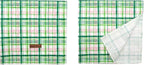 Elegant Little Tail Dog Bandana - Spring Pet Birthday Cotton Bibs Scarf Green Soft Adjustable Square Kerchief for Small to Large Dogs