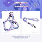 QQPETS Dog Harness Leash Set Adjustable Heavy Duty No Pull Halter Harnesses for Small Medium Large Breed Dogs Back Clip Anti-Twist Perfect for Walking