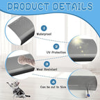 2 Rolls Window Sill Protector from Dog Cat Scratching - 5.5 Inch x 6.6 Feet Cuttable Rubber Door Furniture Edge Protector from Dog and Cat Claw Scratching Chewing Slobbering on Window Sills