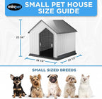 Durable Waterproof Plastic Dog House for Small to Large Sized Dogs, Indoor Outdoor Use Doghouse - Comfortable Retreat for Your Pet (Small)