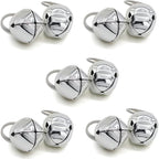 Large Dog Bells, Collar Loud Bells, Pet Tracker，Pet Loss Prevention, Handmade Metal(Silver)