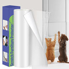 Cat Scratch Furniture Protector: Cat Anti Scratch Tape - Door Protector from Dog Scratching - Clear Training Self Adhesive Tape for Carpet, Sofa, Couch, Door(Transparent, 11.8" x 6.56FT)