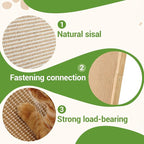 Eonflux Cat Scratcher, 27 Inch L Shaped Cat Scratching Board for Indoor Cats, Wall Mounted Furniture Protector Tall Scratch Pad, Large