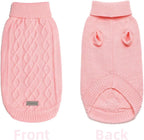 Dog Warm Winter Sweater MengMengDa Pet Clothes Puppy Knitwear for Small to Medium Dog Outfits (Pink XL)