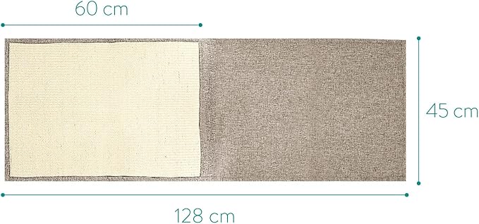 Navaris Cat Scratch Armrest Organizer - Sisal Furniture Protector Scratching Pad for Cats - Scratcher Mat Cover for Sofa Couch Armchair - Light Brown