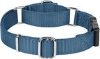 Martingale Collar for Dogs with Quick Release Buckle, Heavy-Duty Solid Color Nylon Training Collars - Adjustable No-Slip Design for Medium & Large Dog