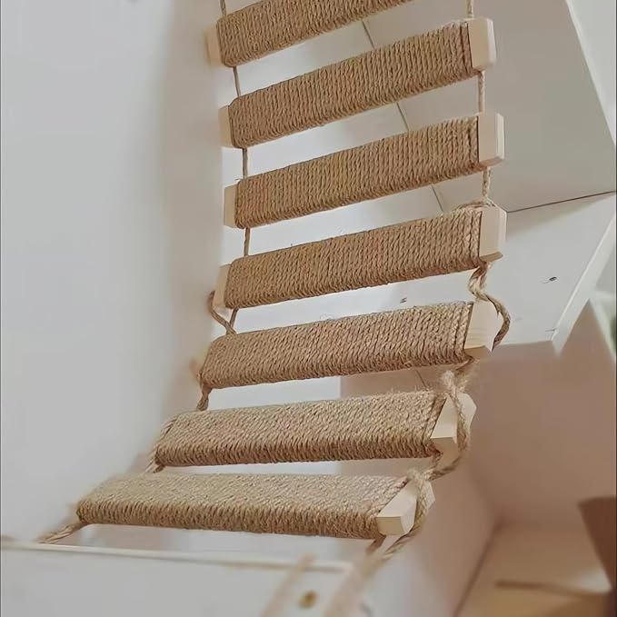Cat Ladder Bridge Cat Tree Scratching Post Cat Tower - Enhance Your Cat's Playground with Our Sturdy Cat Bridge (L-22in (56cm))