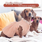 Kuoser Dog Dress, Cute Dog Dresses for Small Dogs Girl Elegant Puppy Tutu with Bow-Knot, Doggie Princess Costume Pet Outfit for Birthday Party Christmas Halloween Wedding, Pink XS
