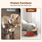 ComSaf Cat Scratcher Cardboard Bed Lounge Couch for Indoor Cats Oval Shape 17"x13", Kitty Cat Scratching Pad Recycle Corrugate Scratcher Long Lasting Furniture