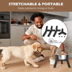Elevated Dog Bowl Stand for Small Dogs, Adjustable Width 5-8", Raised Dog Food Water Bowls Holder, Bowl Not Included