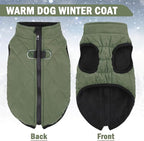 SCENEREAL Winter Dog Vest Coat with Harness Built in, Warm Dog Jacket for Small Medium Dogs, Cold Weather Coats with Zipper, Fleece Puffer Vest Windproof Snow Clothes for Puppy Pet