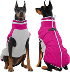Dog Winter Jacket Cozy Reflective Waterproof Windproof Warm Pet Garment,Comfortable Cold Weather Fleece Apparel Outfits with Zipper Closure for Small Medium Large Dogs Puppy Walking,XXX-Large