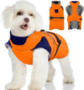MIGOHI Waterproof Dog Winter Coat - Thick Dog Fleece Jacket with Reflective Strips, Warm Winter Snowsuit Sweater for Small Dogs,Machine Washable,French Bulldog,M,Orange