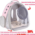 Cat Backpack Carrier, Space Capsule Astronaut Clear Bubble Front Extension to Carry Transport Cat Small Puppy Bunny, 20 Pounds Cat Bookbag