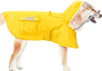 Dog Waterproof Raincoat with Poncho Hoodie, High Reflective Adjustable Yellow Pet Rain Jacket with Leash Hole for Small Medium and Large Dogs (Yellow, X-Large)