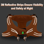 Dog Harness Step in Dog Vest Harness, Reflective Adjustable Puppy No Pull Harness Breathable Soft for Small and Medium Dogs Cats, Orange, S