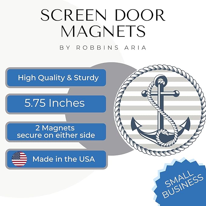 Screen Door Magnets Double Sided – Keep People, Kids, and Dogs from Running into The Screen Door - Robbins Aria Anchor