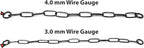 Herm Sprenger Black Stainless Steel Long Link Fur Saver Dog Training Collar | No-Pull Slip Chain for Small Medium Large Dogs for Easy Control Made in Germany | 3mm, 57cm (22in)