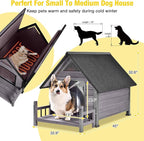Aivituvin Heated Dog House Outdoor 45" Large Dog Kennel with Metal Frame Insulated Indoor Dog Cage for Small Medium Large Dogs with Heater and Insulated Liner Grey