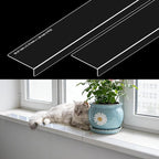 Ultra Clear Window Sill Protector - Scratch & Chew Proof Pet Guard for Dogs & Cats, Easy Install Transparent Ledge Cover, No Residue