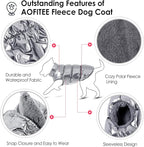 AOFITEE Dog Coat, Small Dog Coat Winter, Waterproof Dogs Jacket, Warm Fleece Dogs Snowsuit Pet Puffer Jacket, Windproof Pet Fleece Vest, Female Male Pets Cold Weather Coats Snow Jackets, Silver, L