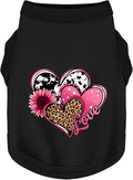 Discover Cozy Cotton Canine Wear: Soft, Lightweight, and Breathable Dog Shirt Vest with Eye-Catching Graphics (Hearts and Love), Keeping Your Furry Friend Comfy! Black 2XL