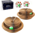 2Pack Kitty Kurlz Magic Organ Cat Scratching Board Cat Accordion Toy Cats Scratching Post Ball Track, Kitten Fun Intelligence Physical Exercise Educational Toy