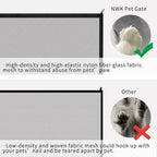 NWK Magic Dog Gate for Stairs Pet Gate for The House Providing a Safe Enclosure for Pets to Play and Rest, 6 Hooks Design (38'' X 30'')