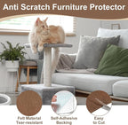 uxcell Self-Adhesive Cat Scratching Mat, 2 Roll 39.4" x 11.8" Couch Protector from Cat Claws for DIY Sofa, Wall, Doors, Cut Anti Cat Scratch Pad Carpet Mat, Brown