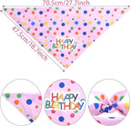 hoyuwak Dog Birthday Party Supplies Girl Dog Birthday Bandana Tutu Set Cute Hat Bow Tie Set for Large Medium Small Dogs