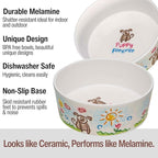 Loving Pets Dolce Moderno Ceramic Look Dog Bowl – Modern Melamine Dog Food Bowl & Dog Water Bowl – Durable, Non-Slip Pet Dish for Small & Medium Dogs – Dishwasher Safe Dog Bowl (Large, 47 oz)