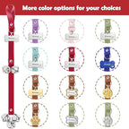 Leather Dog Bells, Puppy Potty Training Bell Dog Doorbell Potty Train Dog Bell for Potty Training Door Bells for Dogs to Ring to Go Outside Jingle Bells (Leather Red, Bone 1 PCS)