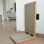 Large Cat Scratcher & Scratching Post, 27.6" Tall L-Shape Cat Scratch Board & Pad for Indoor Cats, Leans Against Wall & Sofa, High-Strength Cardboard with Bell, Catnip & Teaser Wand
