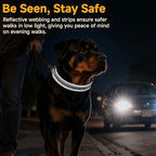 Mayerzon Martingale No Pull Collar for Medium Large Dogs, Walking Training Collar for Dogs German Shepherd Boxer Rottweiler That Pull, Reflective, with 360° Swivel Ring and Release Buckle(XXL, Black)