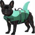 ASENKU Dog Life Jacket - Pet Safety Vest for Swimming & Boating, Shark Life Jacket with Floatation, Dog Lifesavers Swimsuits for Small Medium Large Dogs (MintMix, S)