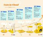 Happi N Pets New Cloud Cat Tree Tower, Cat Scratching Post with Bed, Small Cat Tree, Compact Cat Tower with Scratching Pad & Cloud Soft Perch & Cute Toys, Extra Toy, Bonus Catnip