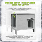 Dog House Outdoor Weatherpoof Plastic Large Dogs Houses Indoor Waterproof Stray/Pet Dog Shelter Outside for Large and Medium Dogs