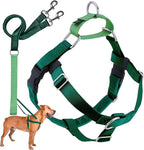 2 Hounds Design Freedom No Pull Dog Harness, Adjustable Harness and Leash Set, Easy Walking & Comfortable Control, Fits Small, Medium & Large Dogs, Solid Colors, Made in USA, 5/8" SM, Kelly Green