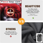 BEAUTYZOO Dog Fleece Vest Sweater Winter Jacket for Small and Medium Dogs with D-Ring Leash Cold Weather Coat Hoodie for XS S M Dogs Boy or Girls, Red Buffalo S