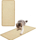 Cat Scratcher Mat Natural Sisal Fabric Cat Scratching Pad Couch Protector Horizontal Floor Cat Carpet Easy Use for Indoor Cats, Beige 1, 12" x 24"