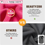 BEAUTYZOO Dog Fleece Vest Sweater Winter Jacket for Small and Medium Dogs with D-Ring Leash Cold Weather Coat Hoodie for XS S M Dogs Boy or Girls,Rose S