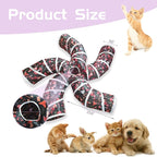 EGETOTA Cat Tunnel for Indoor Cats Large, with Play Ball S-Shape 5 Way Collapsible Interactive Peek Hole Pet Tube Toys, Puppy, Kitty, Kitten, Rabbit (S5 - Mushroom)