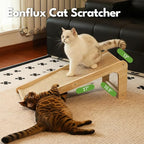 Eonflux Cat Scratcher, 27 Inch L Shaped Cat Scratching Board for Indoor Cats, Wall Mounted Furniture Protector Tall Scratch Pad, Large