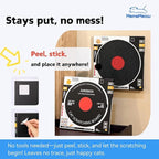 MemeMeow CD Cat Scratcher – Retro Record Player Design,Fun & Durable Scratching Pad for Cats,Eco-Friendly Cardboard,Interactive Cat Toy for Music Lovers & Stylish Home Décor