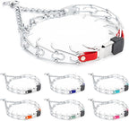 Herm Sprenger Chrome Plated Steel Dog Collar with Quick Release ClicLock Buckle and Biothane Insert Training Collar for Dogs Made in Germany (Cherry Red, 23in x 3.2mm(Neck Size up to19-20in))
