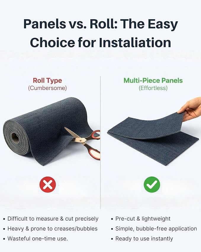 Trimmable Self-Adhesive Cat Scratch Mat, DIY Climb Scratcher for Cat Tower, Couch, and Furniture Protector, Replacement Pads (Dark Grey, 23.6''x11.8'', 3-Pack)
