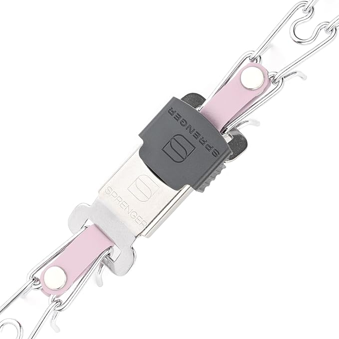 Herm Sprenger Chrome Plated Steel Dog Collar with Quick Release ClicLock Buckle O-Ring Biothane Insert Training Collar Made in Germany (Pastel Purple, 16in x 2.25mm(Neck Size up to 13-14in))