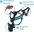 Gooby - Escape Free Easy Fit Harness, Small Dog Step-in Harness for Dogs that Like to Escape Their Harness, Turquoise, Small
